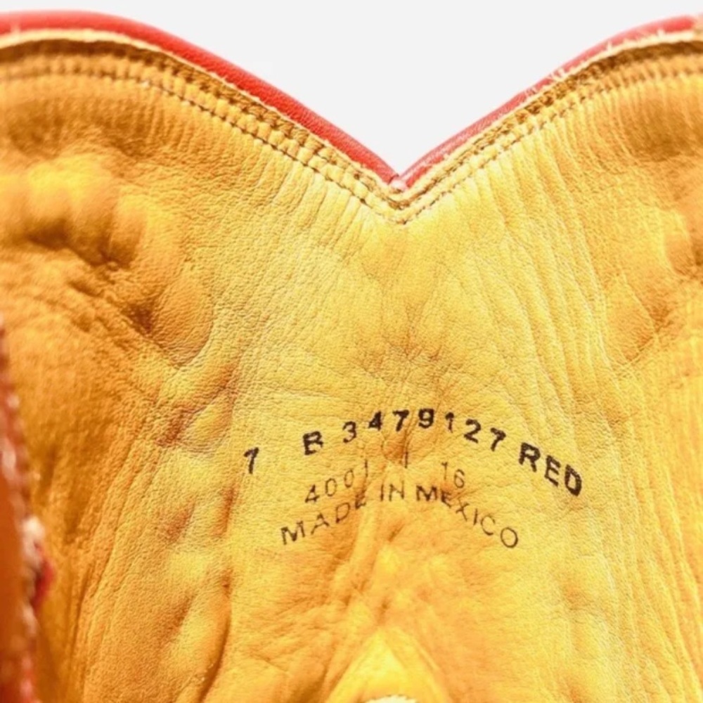FRYE KELSEA STUD SHORT Bootie HOT WHISKY RED BOOT Wester Women’s Size 7 $598 - Picture 8 of 9